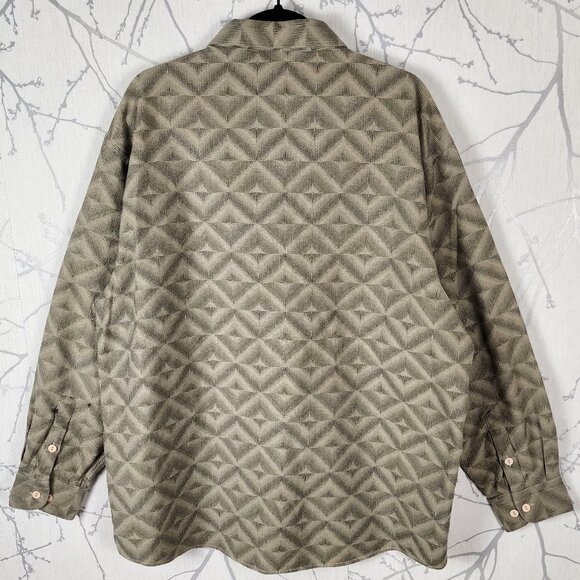 Jhane Barnes Diamond Jacquard Woven Cotton Button Front Shirt - Picture 3 of 7